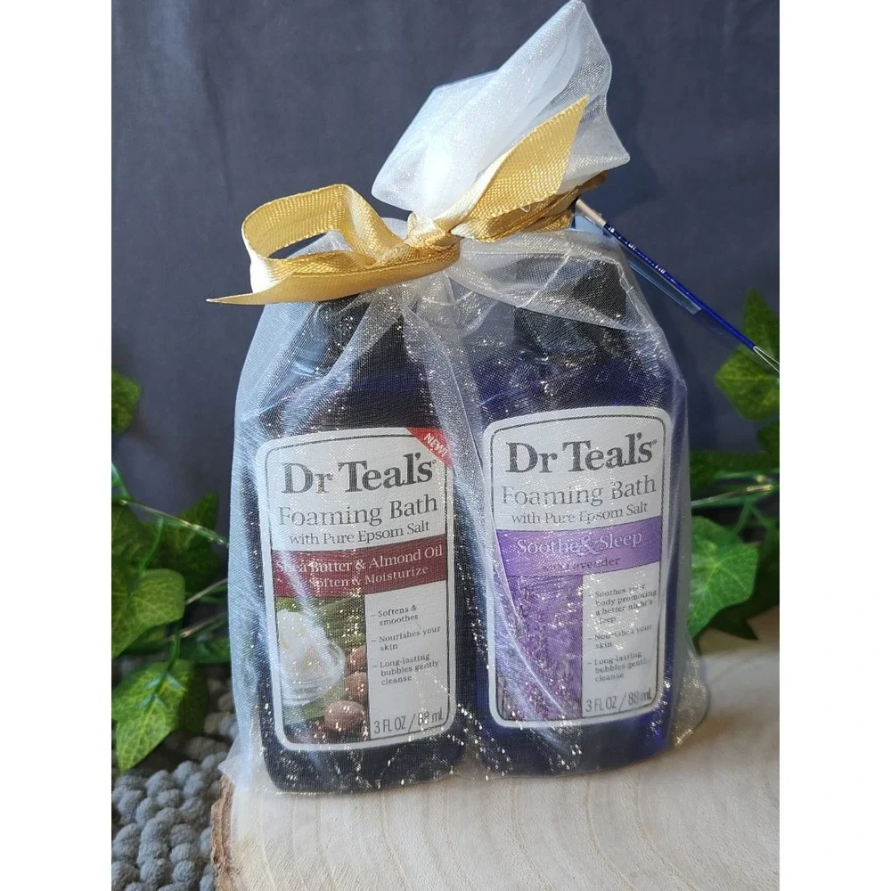 Dr Teal's Foaming Bath Set (2 Pk) Shea Butter + Soothe & Sleep Lavender 3oz Each